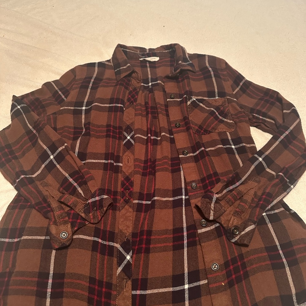 Plaid button down shirt